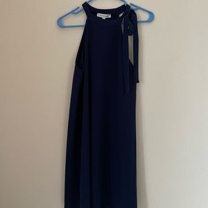 The Vanity Room: Navy Blue Sleeveless Tie Shift Dress (Excellent Condition)
